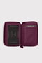 Zoozie Bags Tarjetero de Cuero Auténtico Color Damson Red